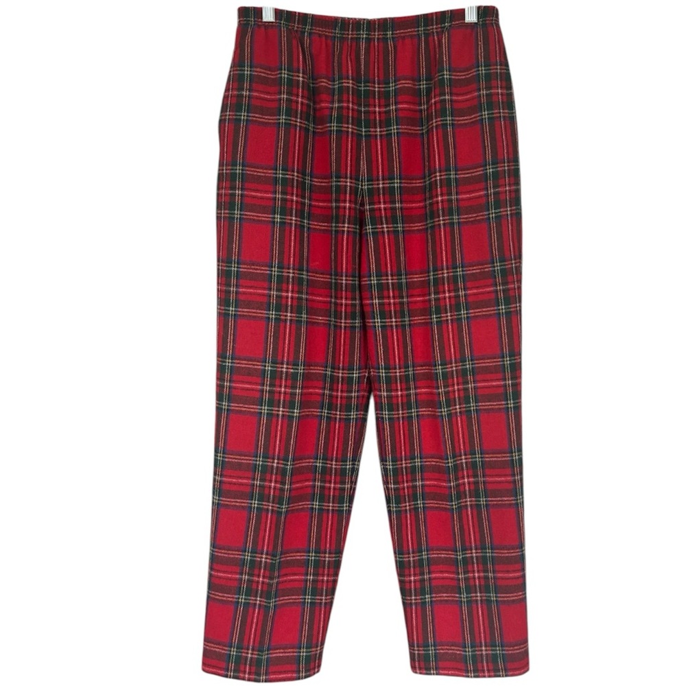 Vintage Plaid Pants Tartan Checkered Buffalo Glen Red Green Blue Black Size 10 P - Picture 11 of 15
